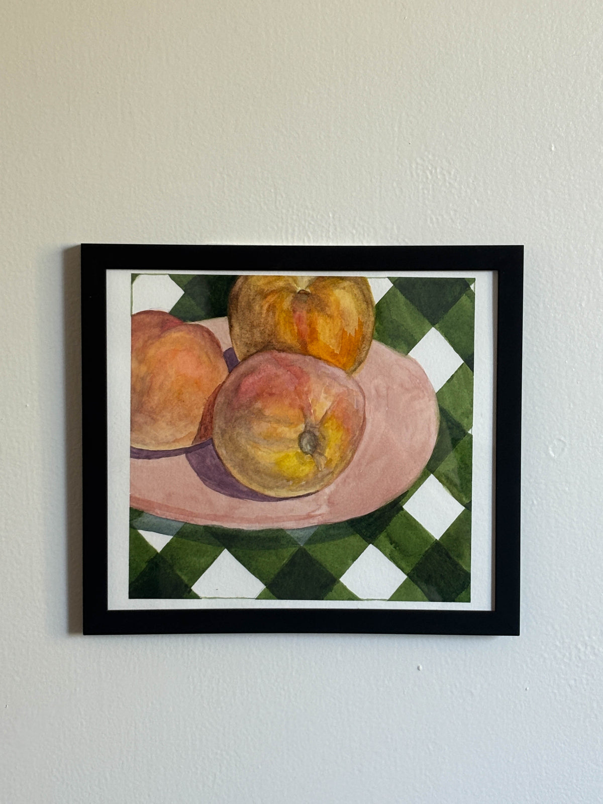 Peaches on Gingham