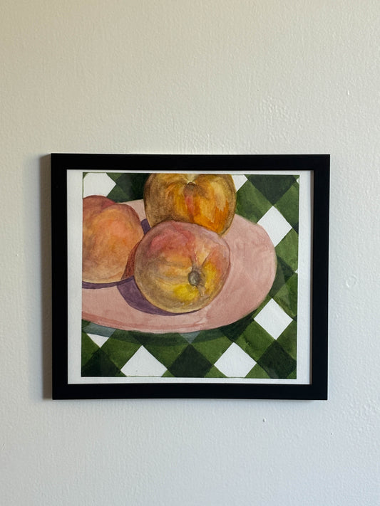 Peaches on Gingham