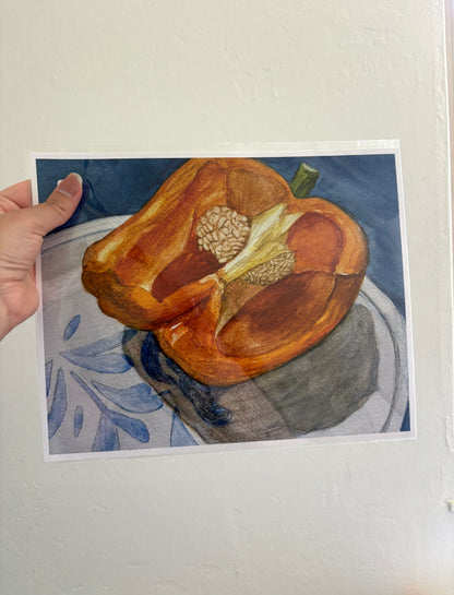 Orange Bell Pepper Print