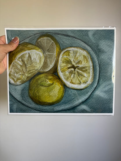 Sliced Lemons Print