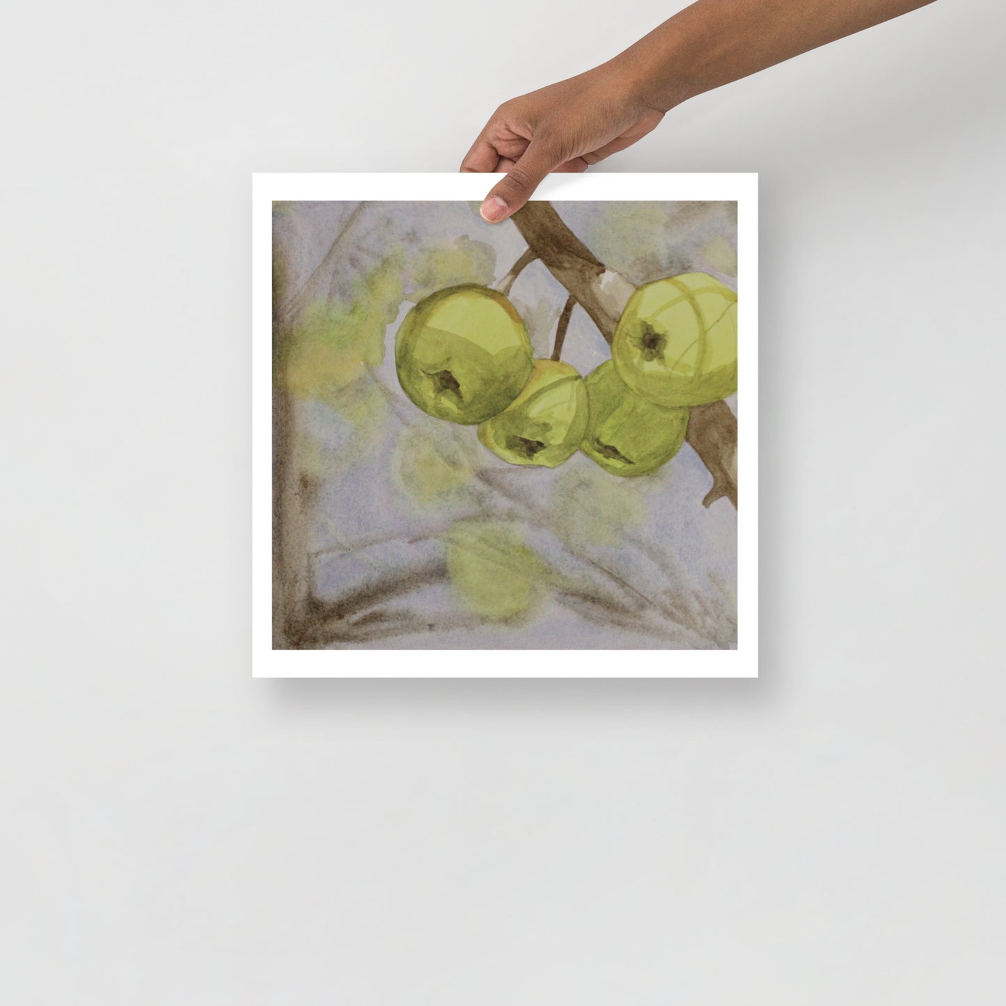 Product mockup of watercolor print