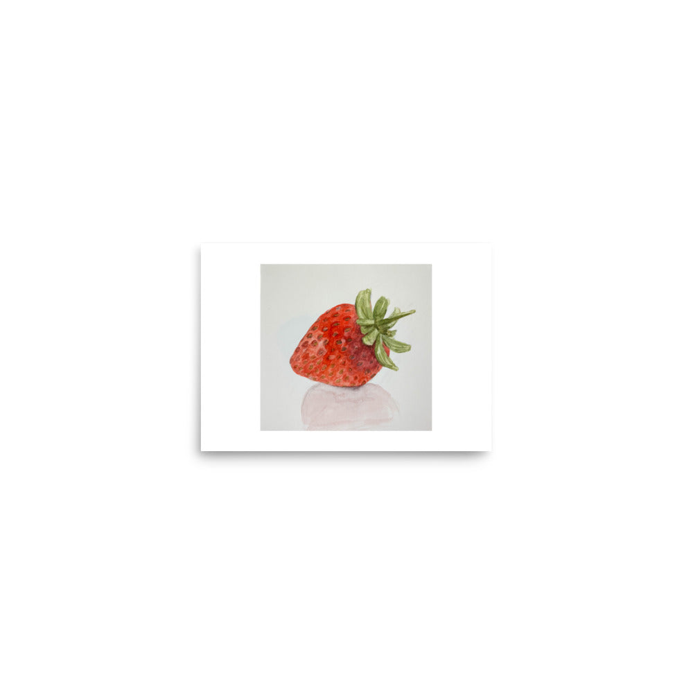 mockup Single strawberry on a white background