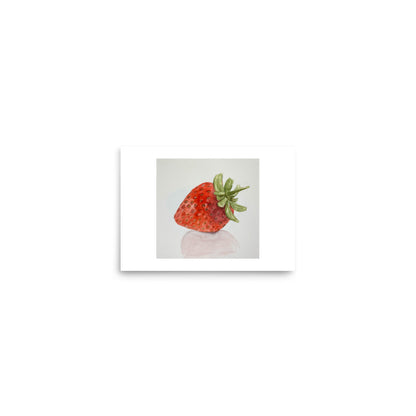 mockup Single strawberry on a white background